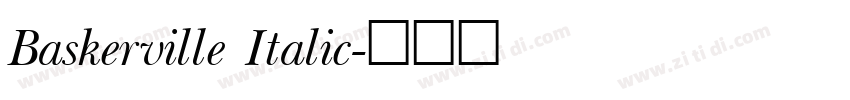 Baskerville Italic字体转换
